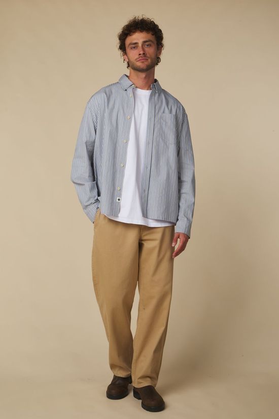 Anerkjendt Chemise Akotto Stripe Ls Shirt Light Blue