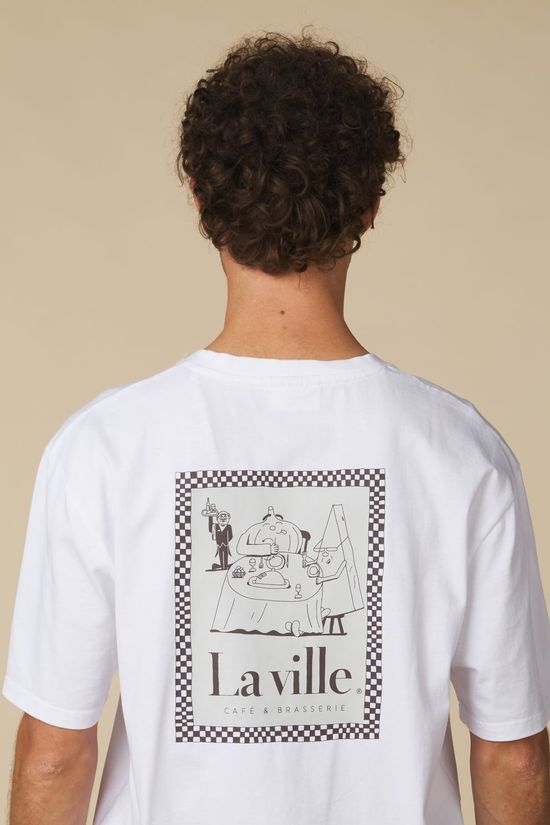 Anerkjendt T-Shirt Akvillads La Ville S/S Tee Bright White