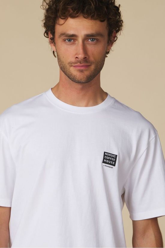 Anerkjendt T-Shirt Akvillads Nordic Ss Tee Bright White