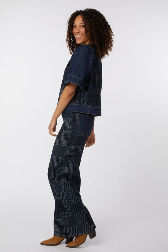 Object Hemd Wara Dark Blue Denim
