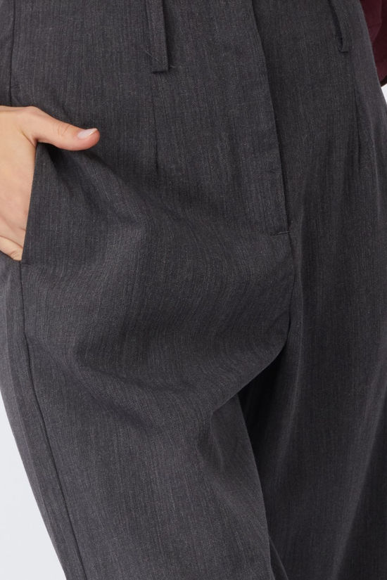 Object Pantalon Ivalo Barrel Dark Grey Melange
