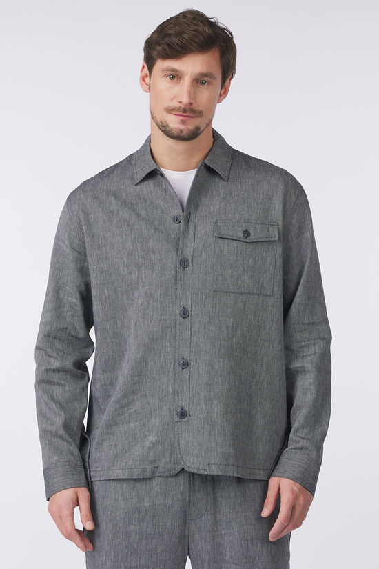 Casual Friday Overhemd 20505037 Dk Navy Melange