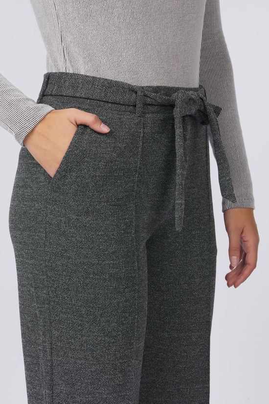 B.Young Pantalon Rowan Belt Black Melange