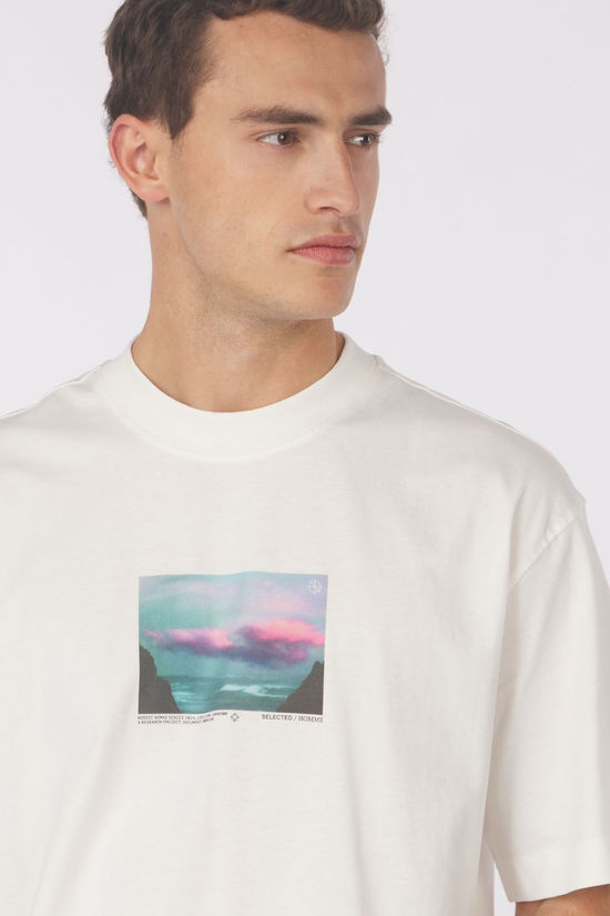 Selected T-Shirt Relaxvis Egret