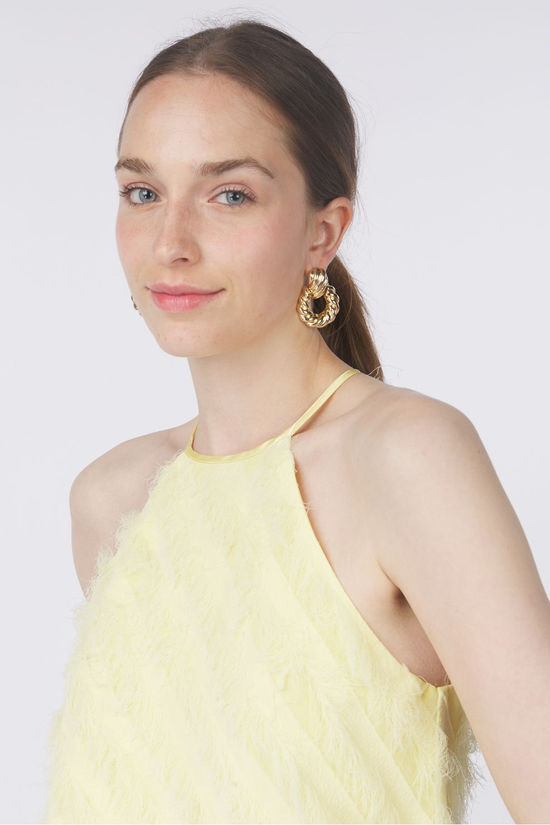 Selected Blouse Bea-Tiffa Halterneck Fringe Anise Flower
