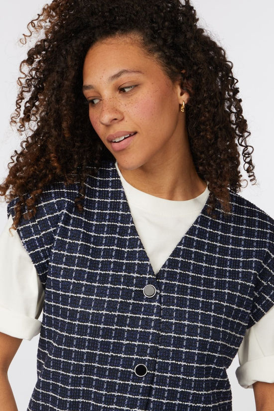 Ichi Gilet Kate Cloule Patriot Blue Check