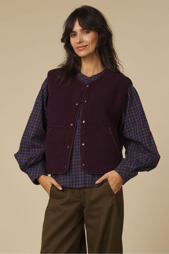 JJXX Gilet Vera Teddy Winetasting