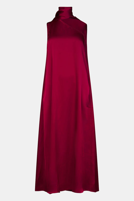 Yas Jurk Annalina One Shoulder Maxi Rhododendron