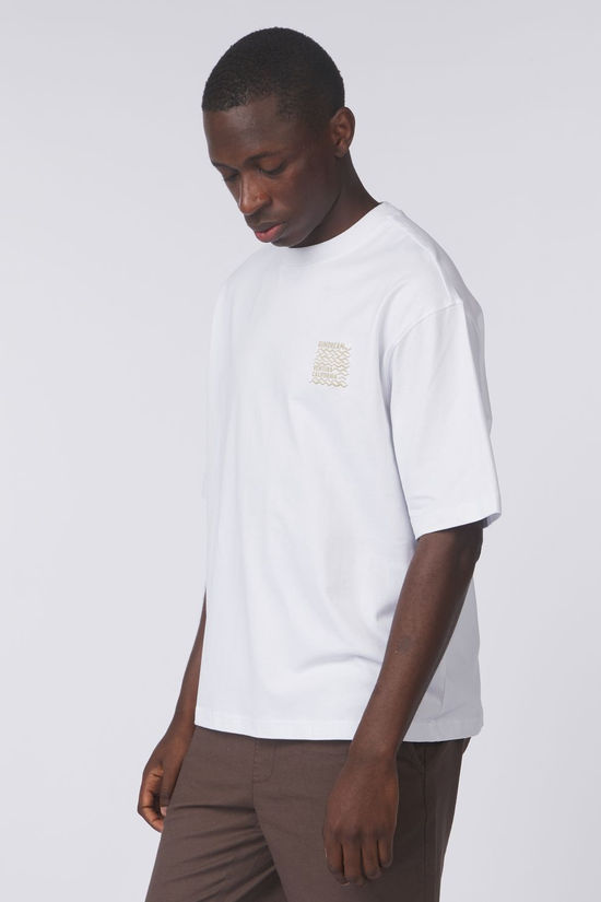 Selected T-Shirt Soel Bright White Wave