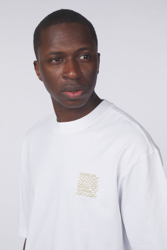 Selected T-Shirt Soel Bright White Wave