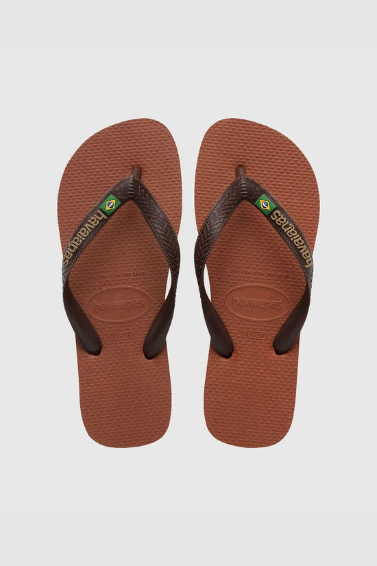Havaianas Brasil Logo Rust/ Dark Brown