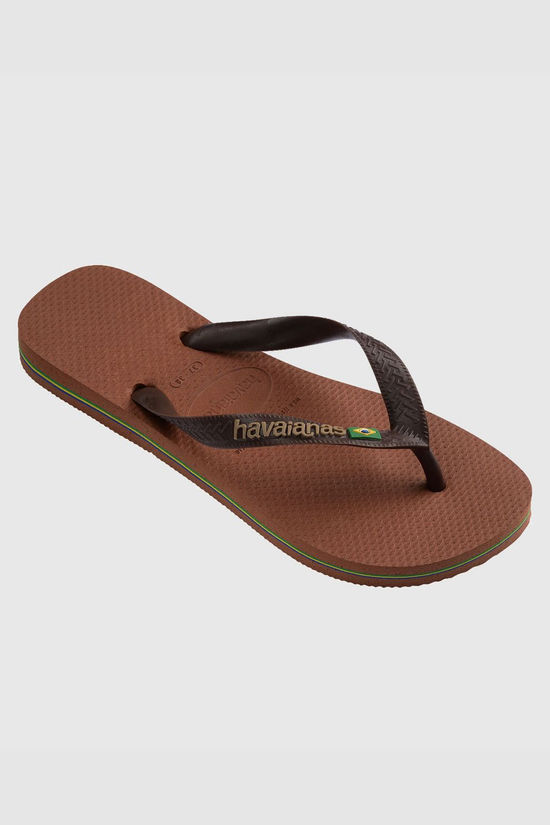 Havaianas Brasil Logo Rust/ Dark Brown