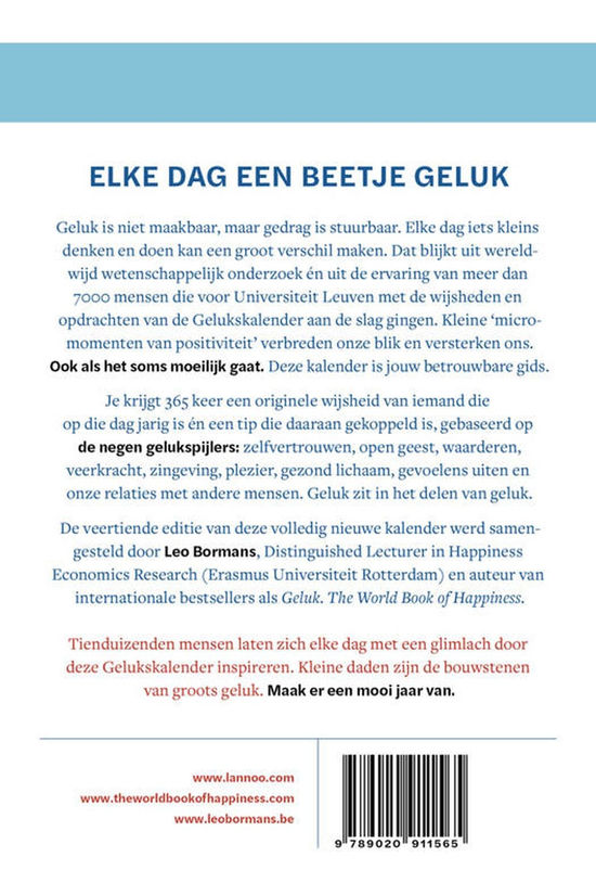 Lannoo Boek Een Jaar Vol Geluk Scheurkalender 2026 2026