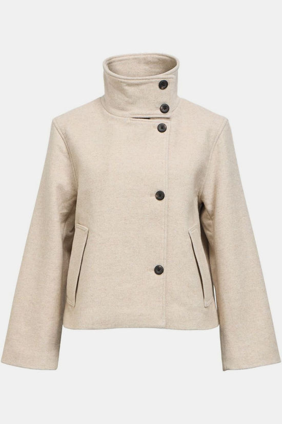 Object Manteau court Riki Birch Detail:Melange