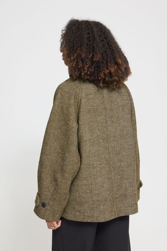 Ichi Manteau Gaziva Dusky Green Melange