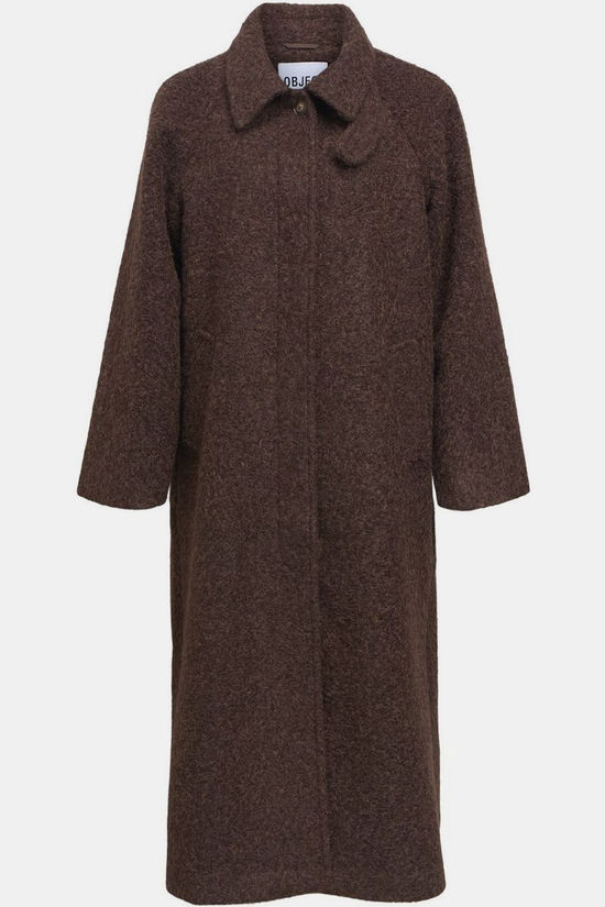 Object Manteau Celina Midi Coat Seal Brown