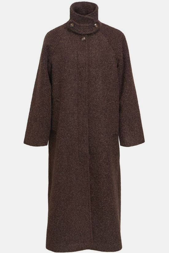 Object Manteau Celina Midi Coat Seal Brown