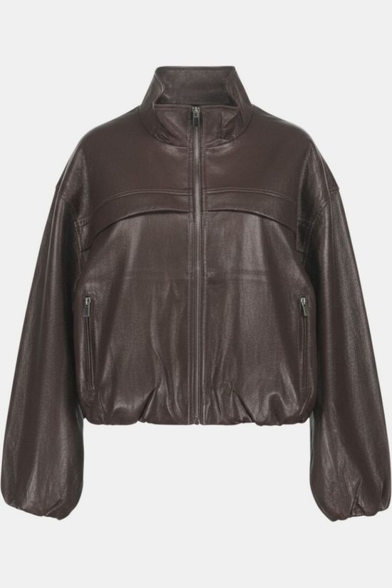 With Black Manteau Aisha Vegan Dark Brown