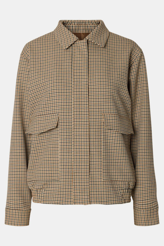Selected Mantel Slwrelaxed Elara Bomber Jacket Monks Robe Checks