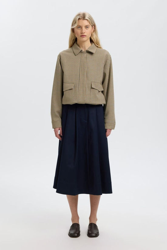 Selected Mantel Slwrelaxed Elara Bomber Jacket Monks Robe Checks