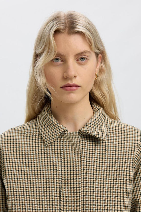 Selected Mantel Slwrelaxed Elara Bomber Jacket Monks Robe Checks