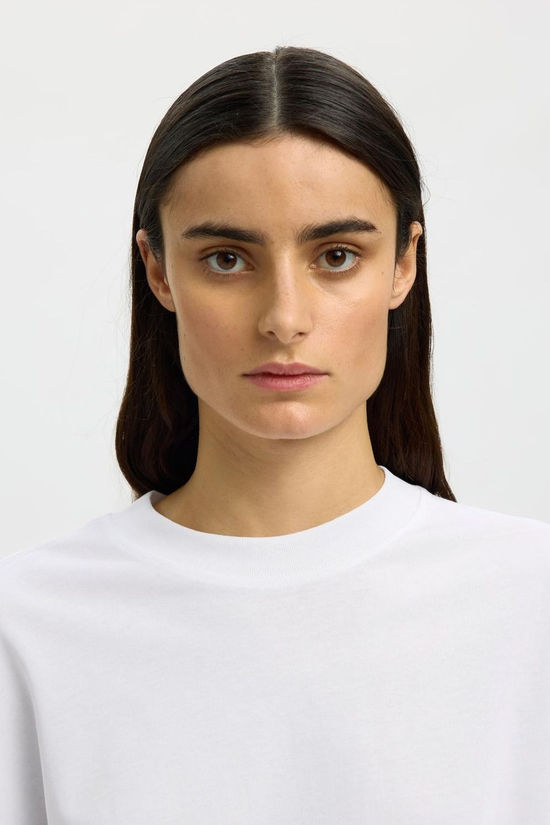 Selected T-Shirt Colwoman Bright White