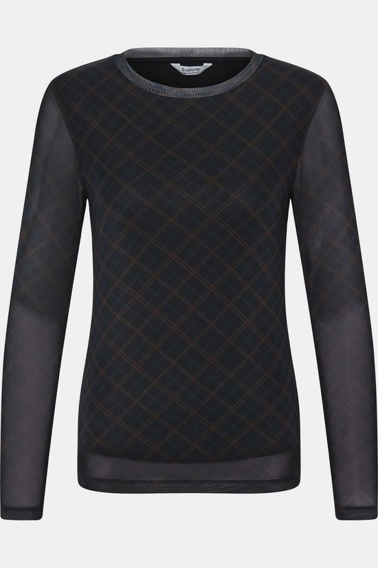 B.Young T-Shirt Toa Dark Sapphire Check
