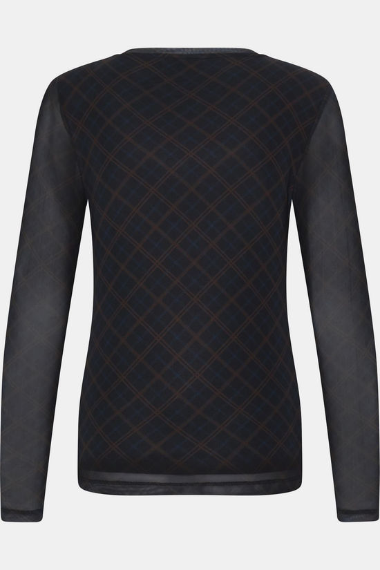 B.Young T-Shirt Toa Dark Sapphire Check