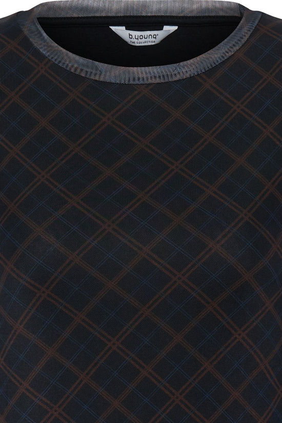 B.Young T-Shirt Toa Dark Sapphire Check