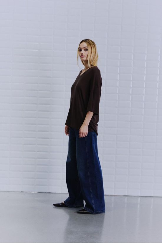 With Black T-Shirt Josefine Cookie Brown