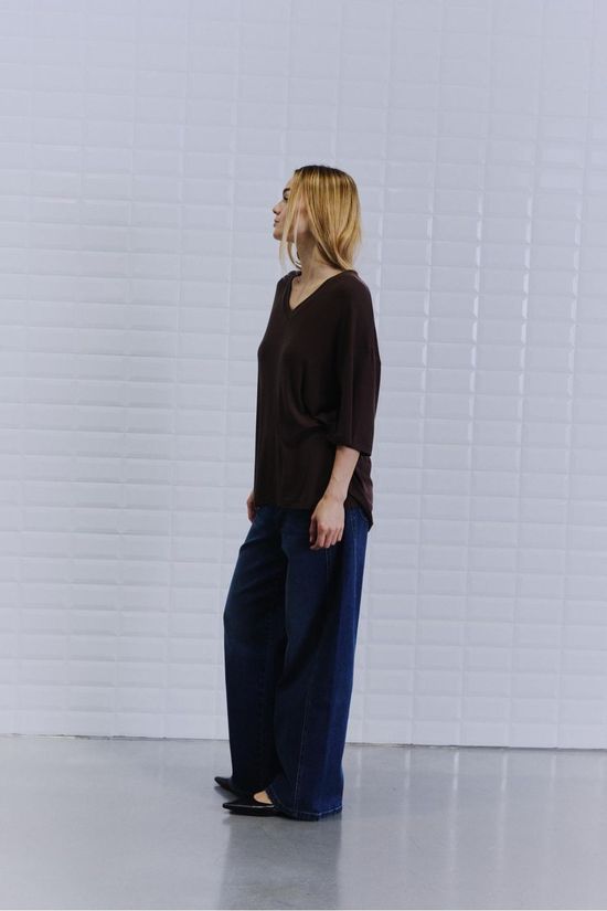 With Black T-Shirt Josefine Cookie Brown
