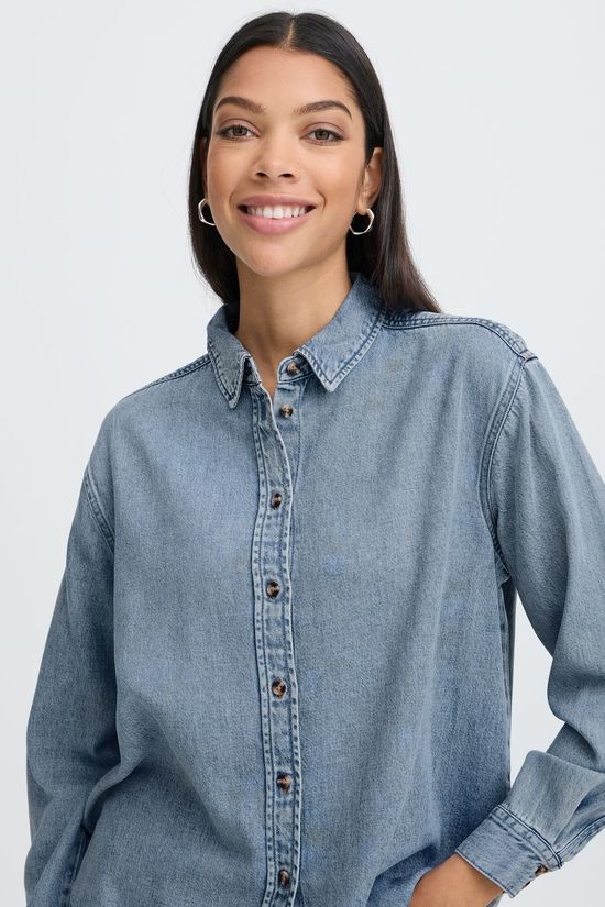 B.Young Hemd Levena Ligth Blue Denim