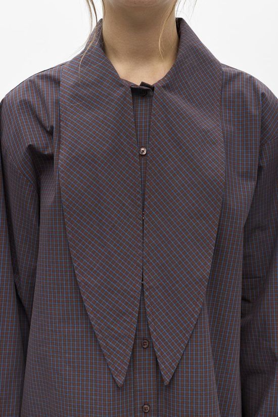 Object JUTTU x OBJECT Hemd Grace E Wi Seal Brown Checks Surf The Web