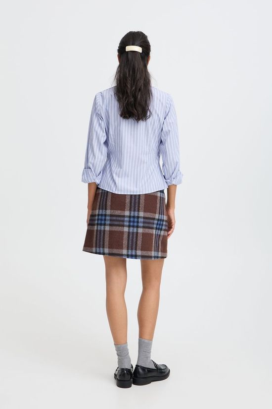 B.Young Chemise Hene Wrap Chambray Blue Stripe