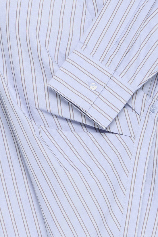 B.Young Chemise Hene Wrap Chambray Blue Stripe
