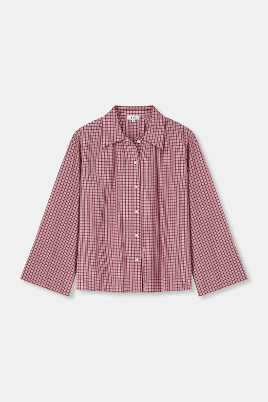 Boii Studios Chemise Tinsi Pink Wine Check