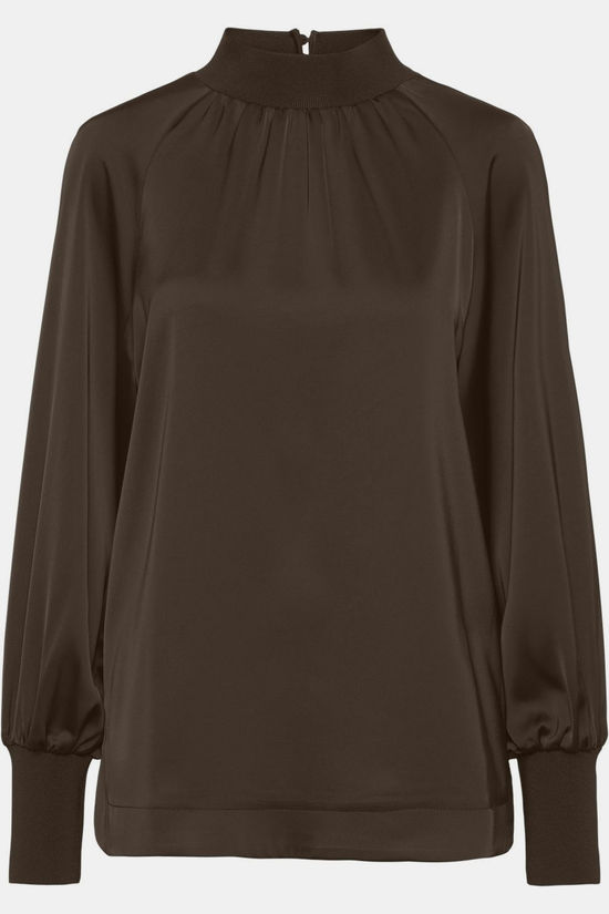 Yas Blouse Pelana Chocolate Brown