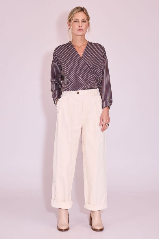 Nathalie Vleeschouwer Blouse Joelle Brown Blue White