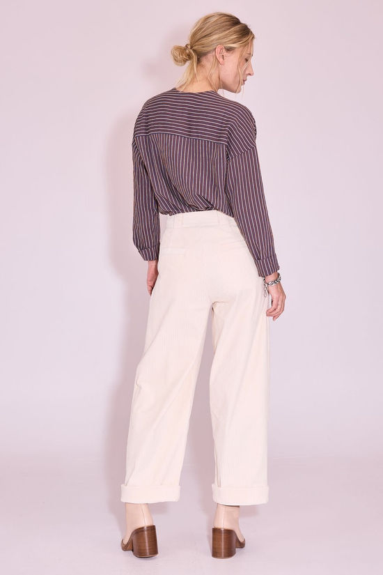 Nathalie Vleeschouwer Blouse Joelle Brown Blue White