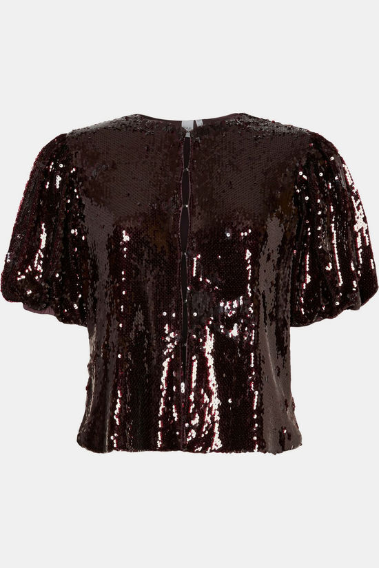 Yas Blouse Royalina Sequin Port Royale