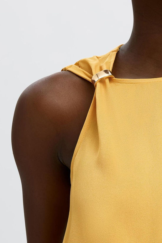 Selected Blouse Laura Trim Ochre