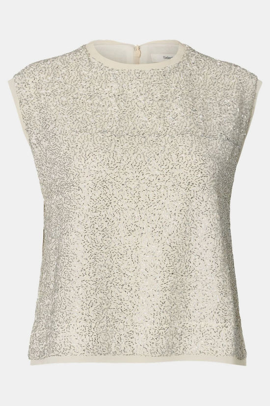 Selected Blouse Slwellie Sl Silver Birch