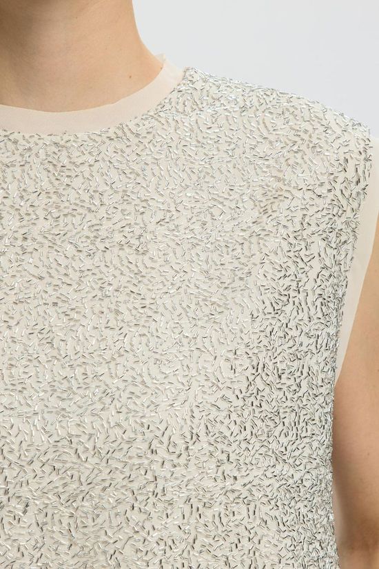 Selected Blouse Slwellie Sl Silver Birch
