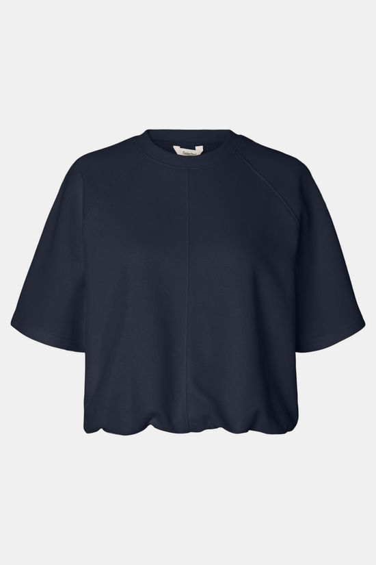 Selected Pullwtabby Ss Bubble Sweat Dark Sapphire