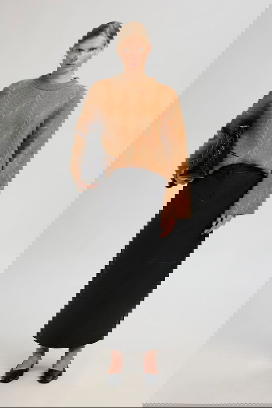 Selected Pull Lulu Brushed Argyle Golden Brown