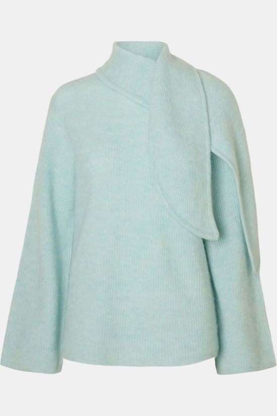 Selected Trui Lulu Bow Blue Glow
