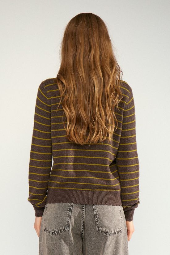 Numph Trui Lucinda Stripe Black Coffee