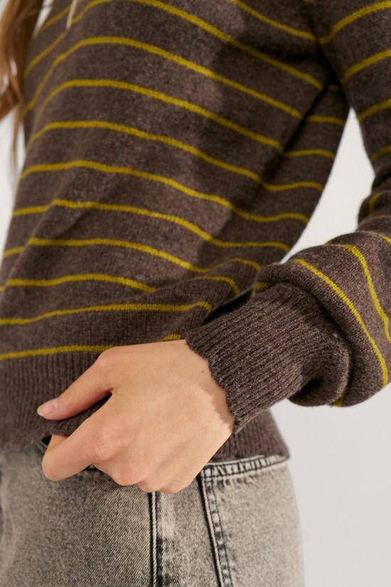 Numph Trui Lucinda Stripe Black Coffee