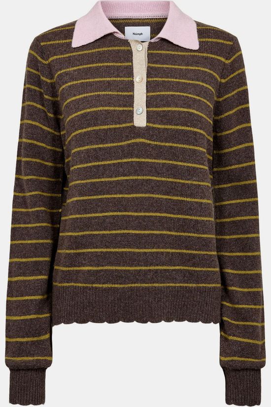 Numph Trui Lucinda Stripe Black Coffee