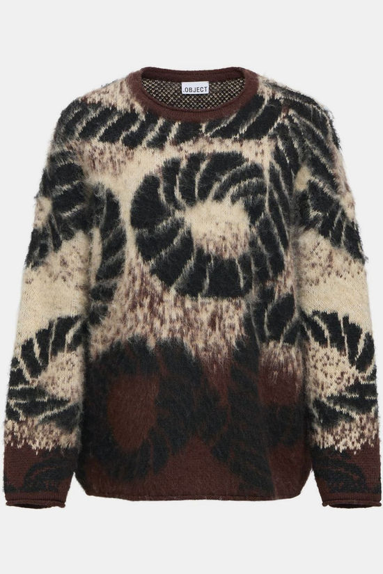 Object JUTTU x OBJECT Pull Rabia Seal Brown Pattern:Seal Brown + B